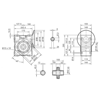 Przekładnia MPRV 110 1/40 90B14